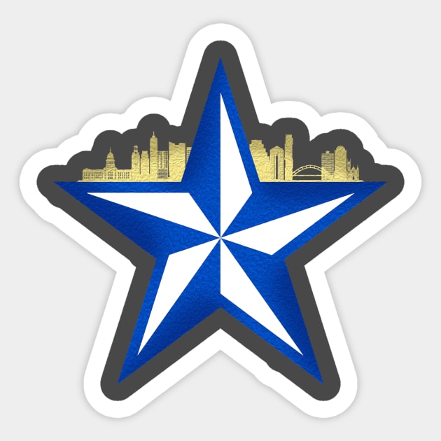 Skyline Sticker by TX Tees